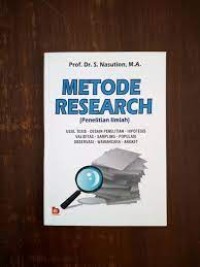 Image of METODE RESEARCH : (Penelitian Ilmiah)