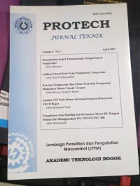 Image of PROTECH JURNAL TEKNIK