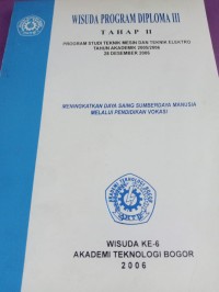 Image of PROGRAM STUDI TEKNIK MESIN DAN TEKNIK ELEKTROK