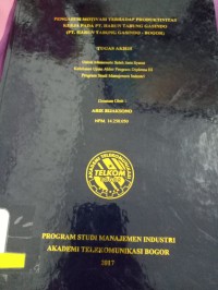 Image of TUGAS AKHIR PENGARUH MOTIVASI TERHADAP PRODUKTIVITAS KERJA PADA PT. HARUN TABUNG GASINDO PT. HARUN TABUNG GASINDO BOGGOR