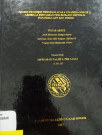Image of TUGAS AKHIR : PROSES PRODUKSI PROGRAM ACARA DINAMIKA BOOGR DI LEMBAGA PENYIARAN PUBLIK RADIO REPUBLIK INDONESIA (LPP RRI) BOGOR