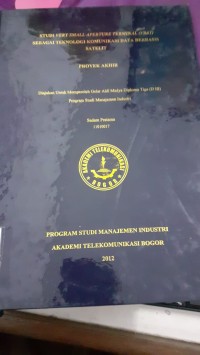 Image of studi very small aperture terminal (vsat) sebagai teknologi komunikasi data berbaris