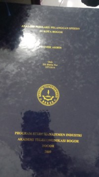Image of ANALISIS PERILAKU PELANGGAN SPEEDY DI KOTA BOGOR