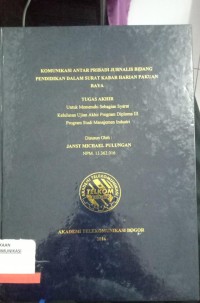 Image of KOMUNIKASI ANTAR PRIBADI JURNALIS BIDANG PENDIDIKAN DALAM SURAT KABAR HARIAN PAKUAN RAYA