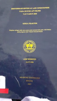 Image of IDENTIFIKASI SISTEM AC (AIR CONDITIONER) PADA SUZUKI APV BLIND VAN TAHUN 2005
