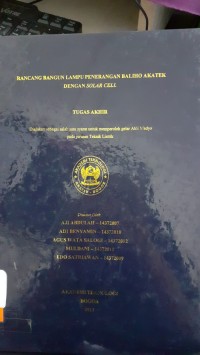 Image of RANCANG BANGUN LAMPU PENERANGAN BALIHO AKATEK DENGAN SOLAR CELL