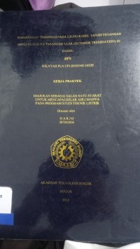 Image of PEMASANGAN TERMINASI PADA UJUNG KABEL TANAH TEGANGAN MENENGAH 20 KV PASANGAN LUAR (OUTDOOR TERMINATION) DI GARDU