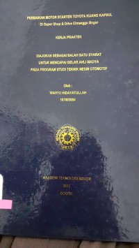 Image of PERBAIKAN MOTOR STARTER TOYOTA KIJANG KAPSUL DI SUPER SHOP & DRIVE CIMANGGU BOGOR