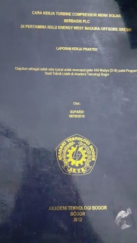 Image of CARA KERJA TURBINE COMPRESSOR MERK SOLAR BERBASIS PLC DI PERTAMINA HULU ENERGY WEST MADURA OFFSORE GRESIK