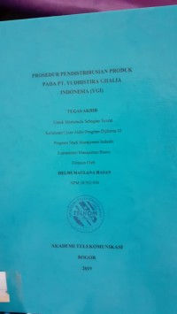 Image of PROSEDUR PENDISTRIBUSIAN PRODUK PADAPT. YUDHISTIRA GHALIA INDONESIA (YGI)