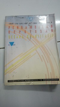 Image of PENGAMBILAN KEPUTUSAN SECARA KUANTITATIF