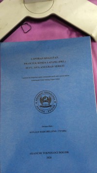 Image of laporan kegiatan praktek kerja lapang pkl di pt sifa anugrah sehati