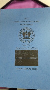 Image of DIKTAT TEKNIK LISTRIK DAN INSTRUMENS MESIN PRODUKSI