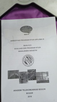 Image of akreditasi program studi diploma III  buku e d evaluasi diri program studi manajemen industri