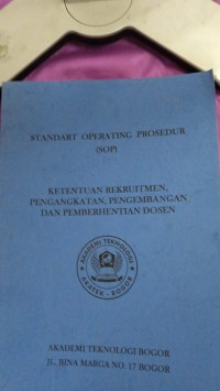 Image of standart operating prosedur  sop ketentuan rekruitmen, pengangkatan,pengembangan dan pemberhentian dosen