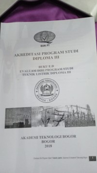 Image of akreditasi program studi diploma III  buku e.d evaluasi diri program studi teknik listrik diploma III