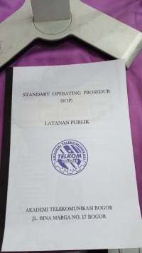 Image of STANDART OPERATING PROSEDUR SOP LAYANAN PUBLIK