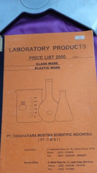 Image of laboratory products price list 2000