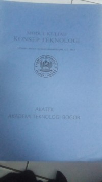Image of MODUL KULIAH KONSEP TEKNOLOGI