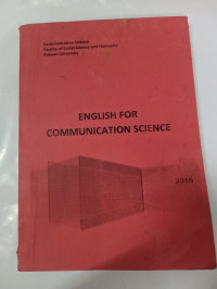 Image of English for communication science